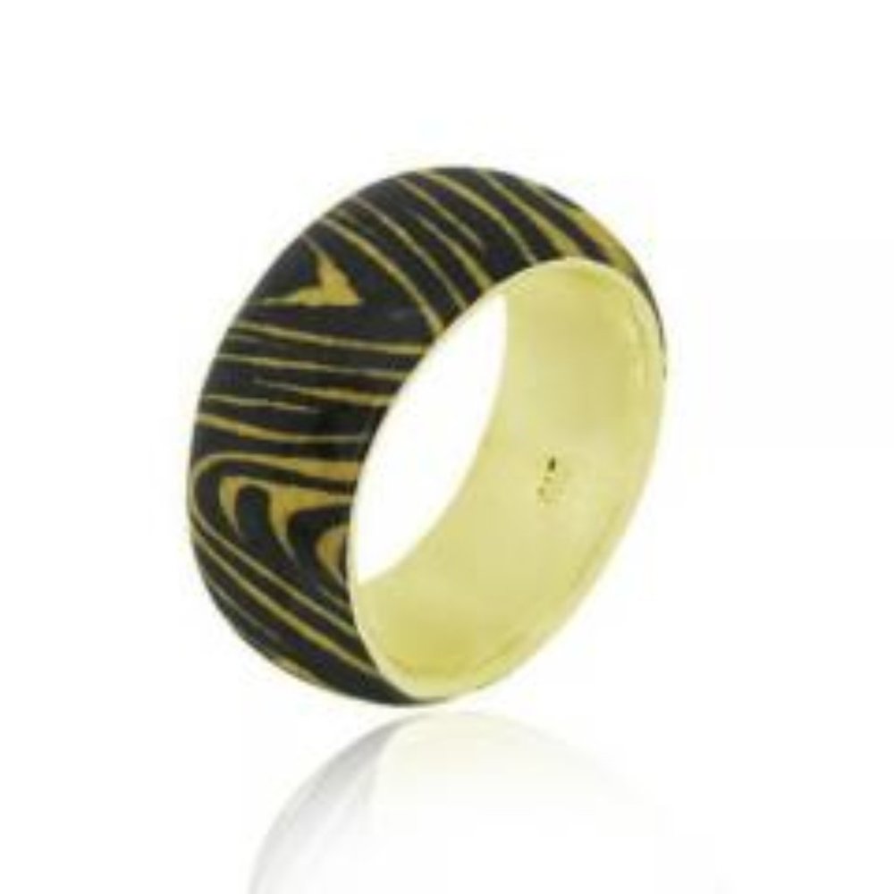 New: 18k Gold/Sterling Silver Enamel Tiger Ring 8 - Picture 2 of 3